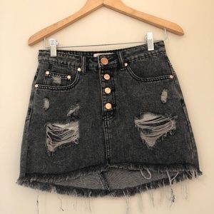 blue jean skirt